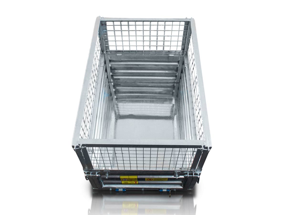 MT600-M | Graecus | Τρέιλερ για τρακτέρ με μηχανική ανατροπή 600kg και γαλβανιζέ παραπέτα 